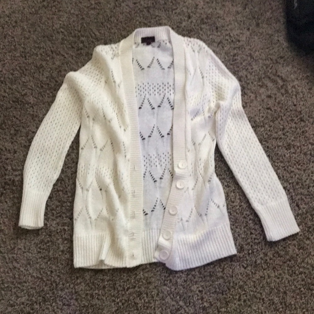 White cardigan